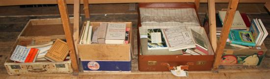 Quantity of books, mainly horse racing interest, etc